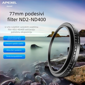 APEXEL Filter za mobitel s podešavnim ND i CPL – ND2-32/2-400, Polarizator, APL filter