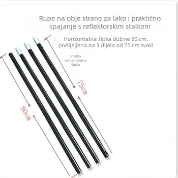 Pozadinski okvir 2,8×3 m s 4-inčnim plastičnim klipovima; Materijal: aluminij, plastika, željezo.