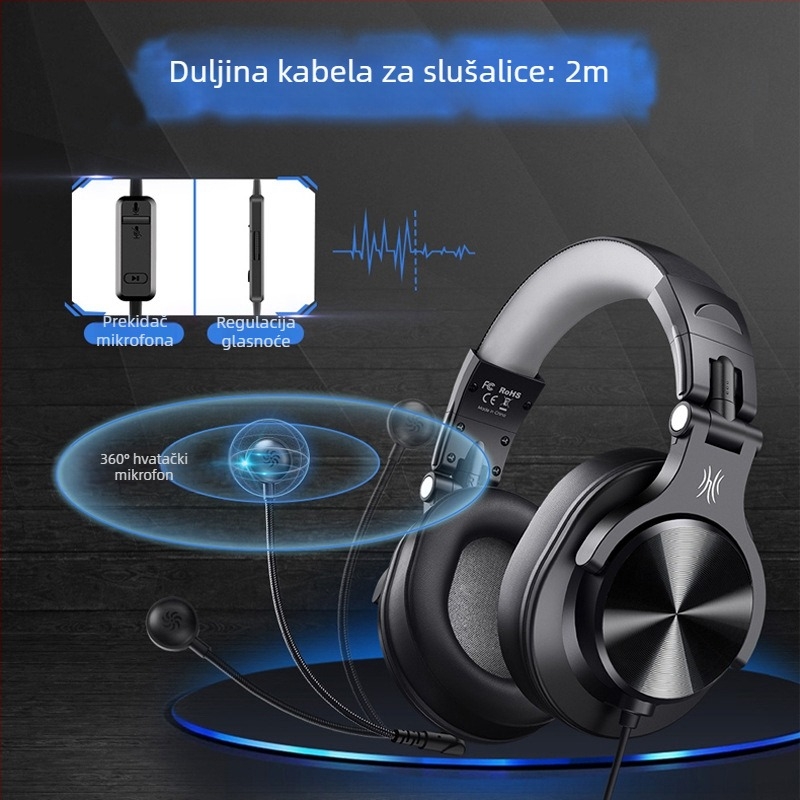 Oneodio A71D žični headset za nošenje na glavi s mikrofonom, 3,5 mm priključak