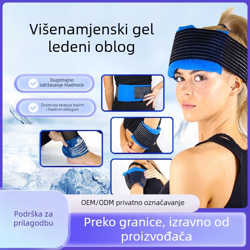 Chuangnuo Gel Ice Pack za toplu i hladnu terapiju — ublažava bolove u zglobovima i mišićima; za koljeno, rame i vrat; najlon konstrukcija; paket od 25 komada