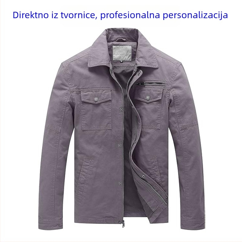 Pamukasta jakna u korejskom stilu, debeli zimski vanjski dio, slobodan kroj, prednji zip, podstava od pamuka