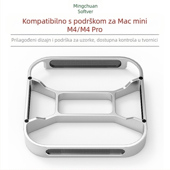 Chladišni držač za Mac mini M4/M4 Pro — aluminijska legura, stolni držač, nosivost 2–5 kg, masa 73 g