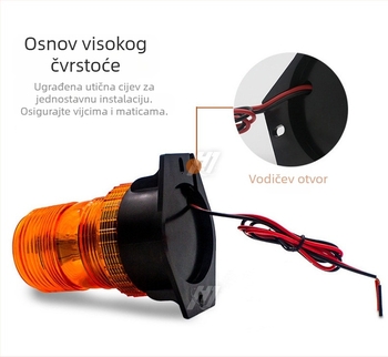 LED krovne upozoravajuće svjetiljke za viljuškare, školske autobuse i građevinska vozila, trepćuće signalne lampe, univerzalna kompatibilnost