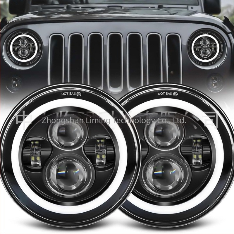 Wrangler LED svjetla - dvostruki snop (visoki/niski), za terensku vožnju, aluminijsko kućište, 9-30V, prilagodljivo