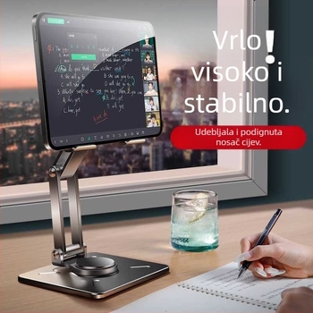 Rotirajući sklopivi nosač za tablet, podizni tip, metalni nosač, težina 588,3 g, XUNDD