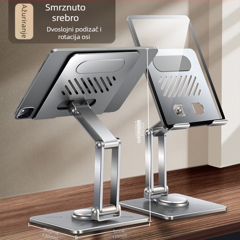Rotirajući sklopivi nosač za tablet, podizni tip, metalni nosač, težina 588,3 g, XUNDD