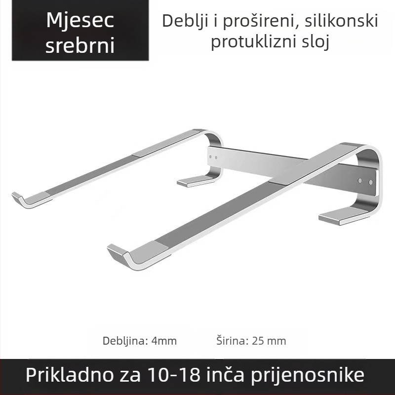 Držač za laptop od aluminijskog legura, podesiva visina, prenosiv, disipacija topline