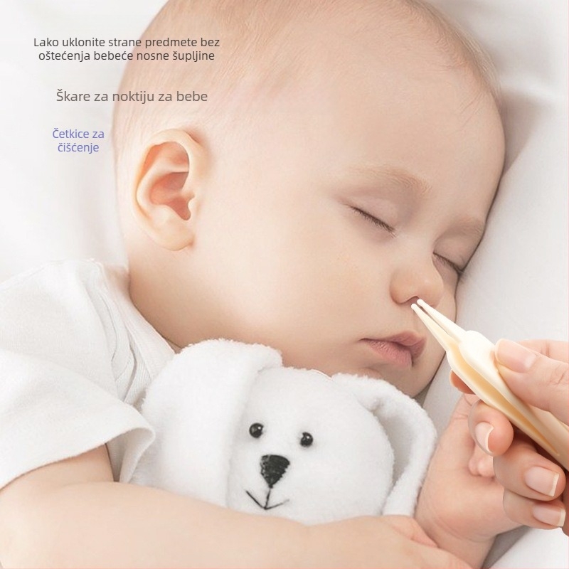 Set za njegu noktiju beba – 4 komada, plast i nehrđajući čelik, pogodan za dobnu skupinu 0–6 mjeseci, 3–6 godina i 6+ godina