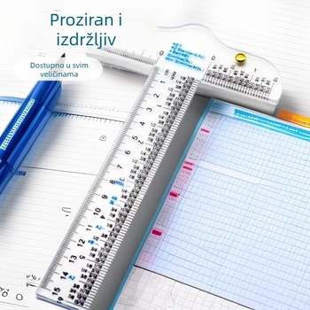 Akrilno T-obliko ravnalo za šivanje – patchwork, mjerenje, preciznost (materijal: akril; model: T-obliko ravnalo; mjerenje: šivanje)