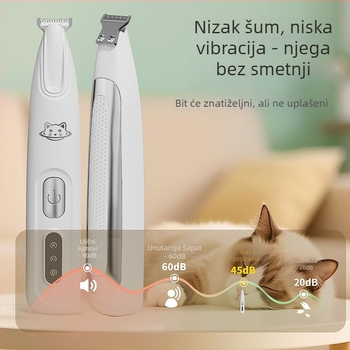 Prijenosni kliper za njegu dlake kućnih ljubimaca – baterijski, ABS kućište, univerzalan za mačke i pse, model S9S