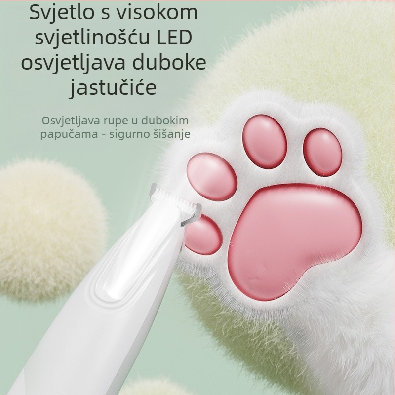 Prijenosni kliper za njegu dlake kućnih ljubimaca – baterijski, ABS kućište, univerzalan za mačke i pse, model S9S