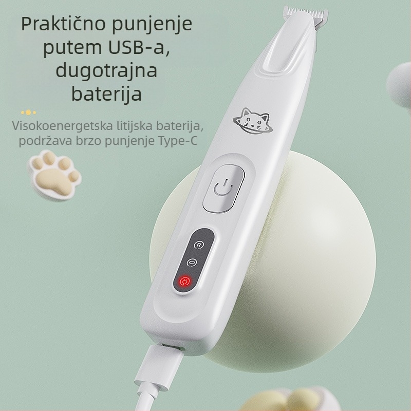 Prijenosni kliper za njegu dlake kućnih ljubimaca – baterijski, ABS kućište, univerzalan za mačke i pse, model S9S