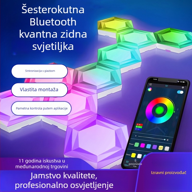 Zidna lampa s LED, PC abažur, aluminijsko tijelo, pametno upravljanje (napon ≤36V, CE certifikat)