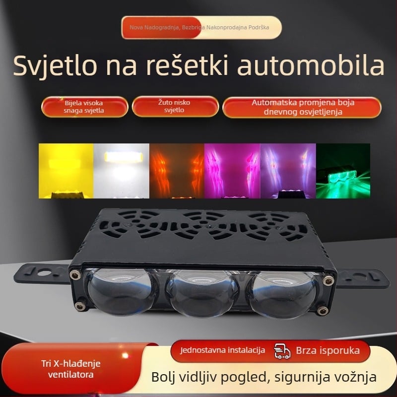 LED svjetla za automobilsku rešetku, model XZ9, aluminij, 12-36V, univerzalna kompatibilnost