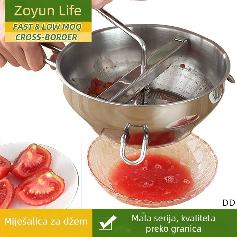 Nehrđajući čelik – višefunkcijski kuhinjski blender i gnječalica, ručna upotreba, za voće, povrće, dječju hranu, džem i pire krumpira