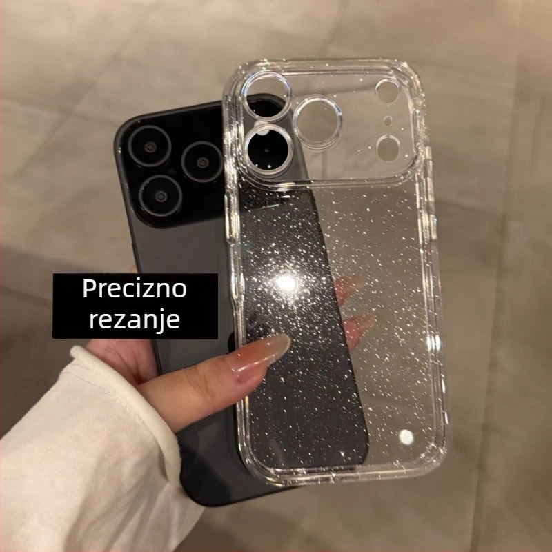 Maska za telefon – minimalističko premium glitter tvrdi kućište, magnetski 2-u-1, PC materijal, otporan na ogrebotine, otporan na padove; kompatibilno s iPhone 11–14 Pro/Max