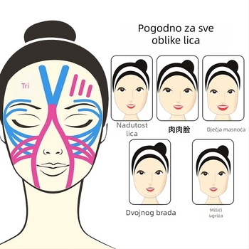 V-oblik podizne flastere za lice, koži prijateljska tkanina, težina 0.014 kg, za ljepotu