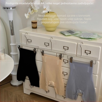 Shapewear bokserice s visokim strukom, prozračna najlon tkanina, kontrola abdomena, podizanje bokova, bez vidljivih linija donjeg rublja