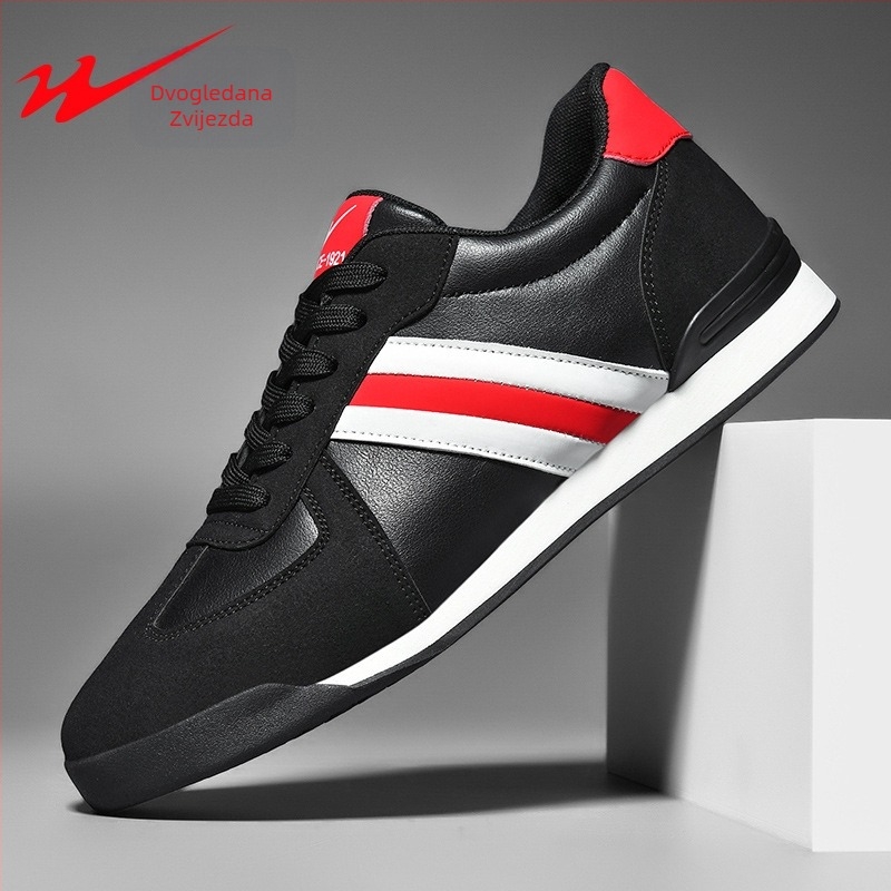 Double Star casual tenisice s vezicama – unisex, niski profil, gornji dio od sintetičke kože, mrežasta unutrašnjost, tekstilna uložak