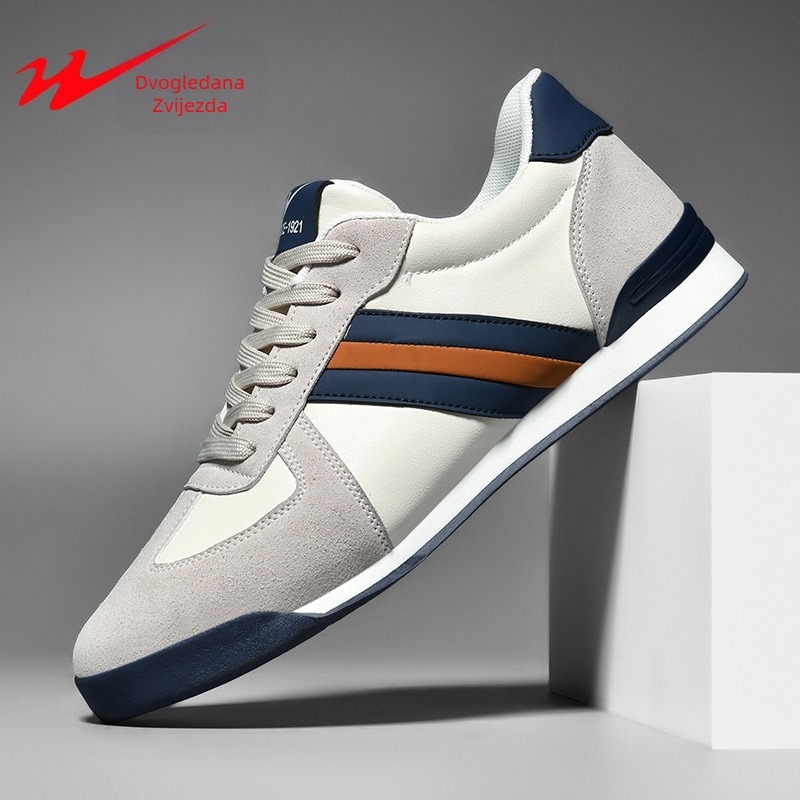 Double Star casual tenisice s vezicama – unisex, niski profil, gornji dio od sintetičke kože, mrežasta unutrašnjost, tekstilna uložak