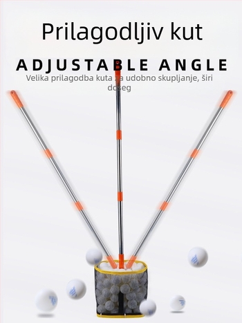 Lovač lopti za stolni tenis za trening s više lopti, čelično kućište, 1,2 kg, velika kapaciteta, za unutarnju dvoranu