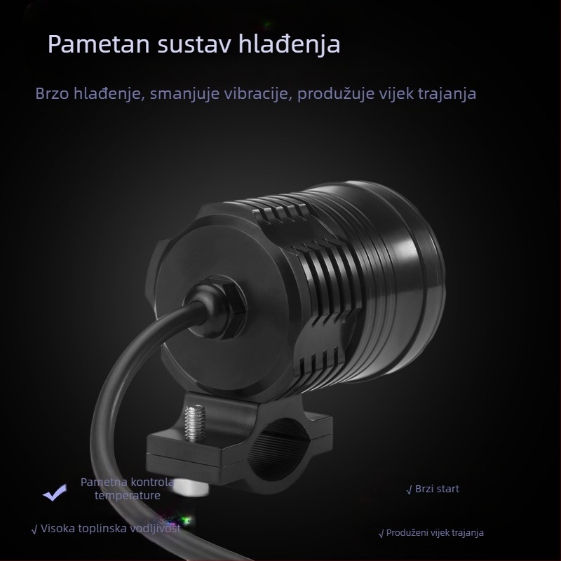 LED prednje svjetlo za motocikl, 30W, 12-80V, 3000-3500 lm, model XCD-1066