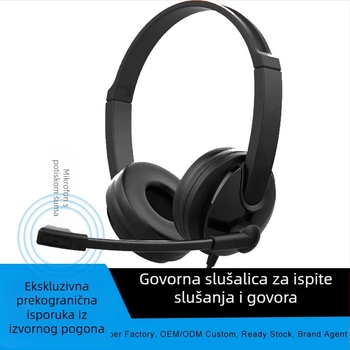Žični slušalice s mikrofonom, USB priključak, frekvencijski raspon 20–20 kHz, impedancija 32 Ω, osjetljivost 98 dB
