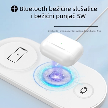 F184 Magnetični bežični punjač 3-u-1 s USB-C, CE/FCC/ROHS certificirano