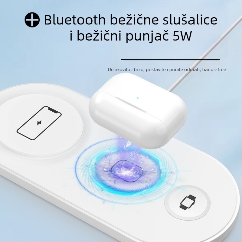 F184 Magnetični bežični punjač 3-u-1 s USB-C, CE/FCC/ROHS certificirano