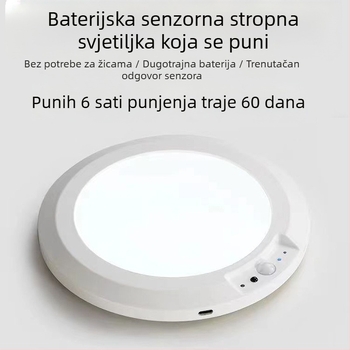 Stropna LED svjetiljka s senzorom pokreta, pokrivenost 5–10 m², napon ≤36V