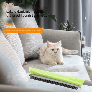 Čistač dlaka kućnih ljubimaca za tepihe, bezdotični mop, gumena četka za pod, nehrđajući čelik šipka, materijali PP, TPR