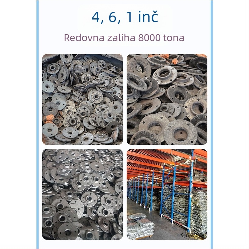 Lijevano željezna prirubna ploča za bazu vodovodnih cijevi, DN15/DN20/DN25, promjer prirubnice 4/6 ili 1 inč