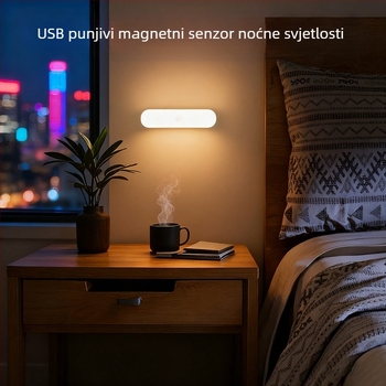 HY-P03 LED svjetlo za ormar s senzorom pokreta, magnetsko pričvršćivanje, traka oblika, 120° raspon detekcije, USB napajanje 5V