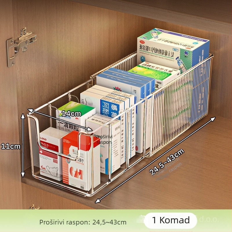 Kutija za lijekove, PET kutija s pretincima, plastika, bez poklopca