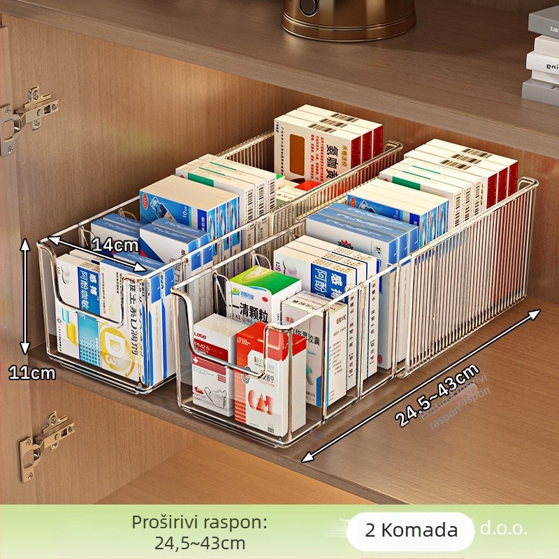 Kutija za lijekove, PET kutija s pretincima, plastika, bez poklopca