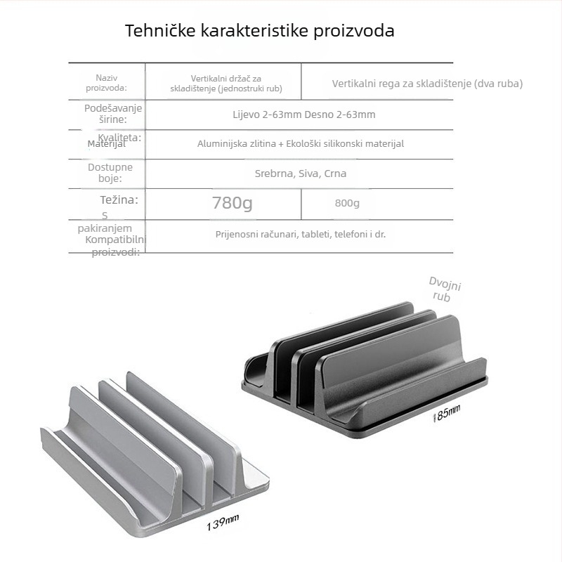 iDock prilagodljivi nosač za notebook od aluminijske legure N17-4/N17-X s disipacijom topline, za stolnu upotrebu, izlazi u srpanj 2025