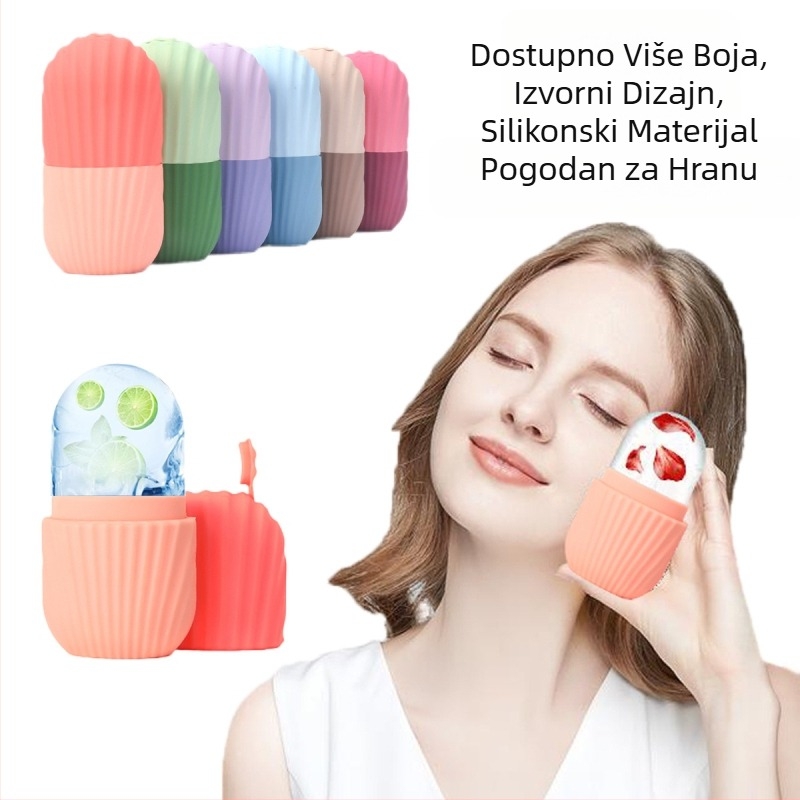 Silikonski kalup za led za lice, Masažni leden kalup, Nepravilan stil, Lako oslobađanje (Materijal: Silikon; Kategorija: Kalup za led)