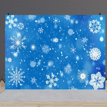 Božićno pozadinsko platno s pahuljama za fotografiju | vinil pozadina, scenografska fotografija, težina 0.16–0.33 kg