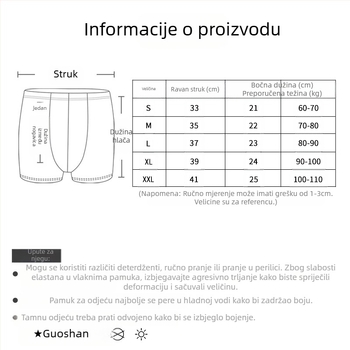 Muške bokserice s prozračnom viskoznom tkaninom, pleteni materijal, srednja visina struka, natpis s slovima