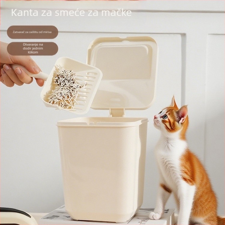 Prenosna posuda za kutiju za mačju stelju, višestruki dizajn, PP materijal; nije uvozena, bez brenda