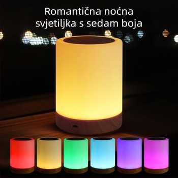 Noćna lampica s ugrađenom baterijom, stakleno sjenilo, gumbasti prekidač, pametna kontrola, napon ≤36V