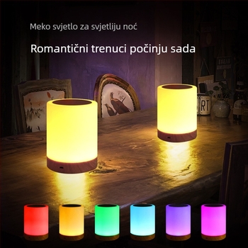 Noćna lampica s ugrađenom baterijom, stakleno sjenilo, gumbasti prekidač, pametna kontrola, napon ≤36V