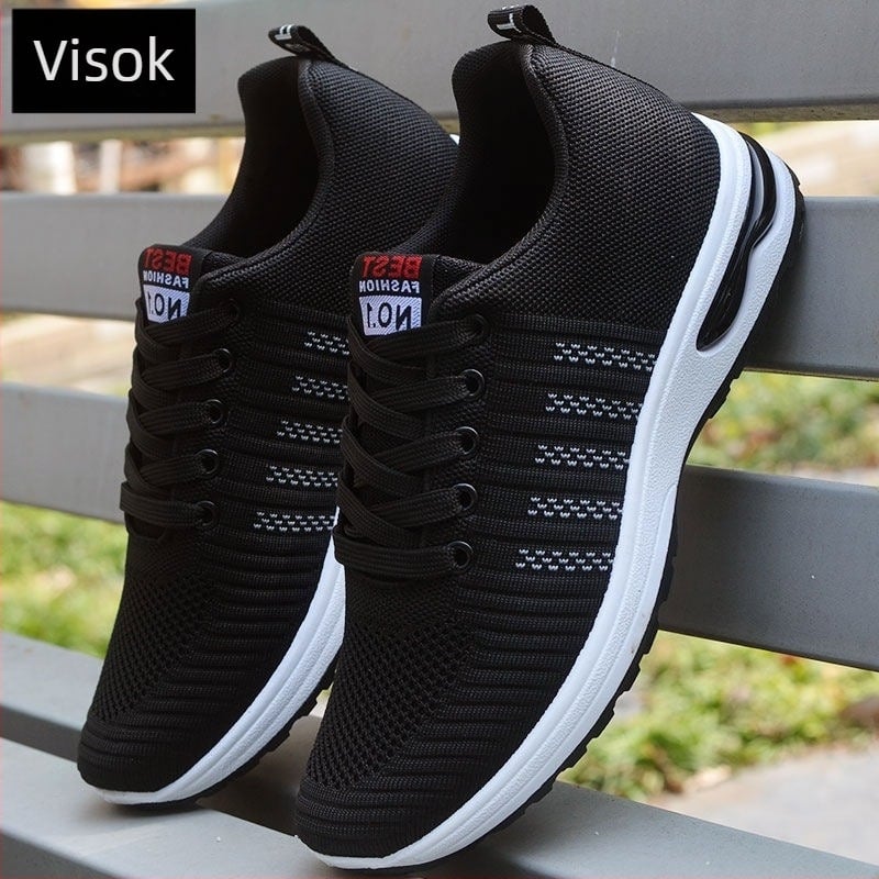 Muške tenisice za hodanje s prozračnim gornjim dijelom od mreže, mekana uloška, anti-miris, prednje vezivanje, za sve sezone, svakodnevni stil