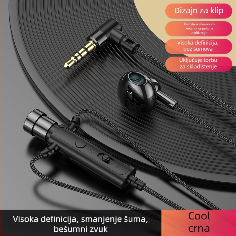KCKZ C91 žičane Lavalier slušalice s Type-C/3.5 mm utorom, 14.2 mm driver, kabel 1.5 m, ugrađeni mikrofon, 20–20000 Hz