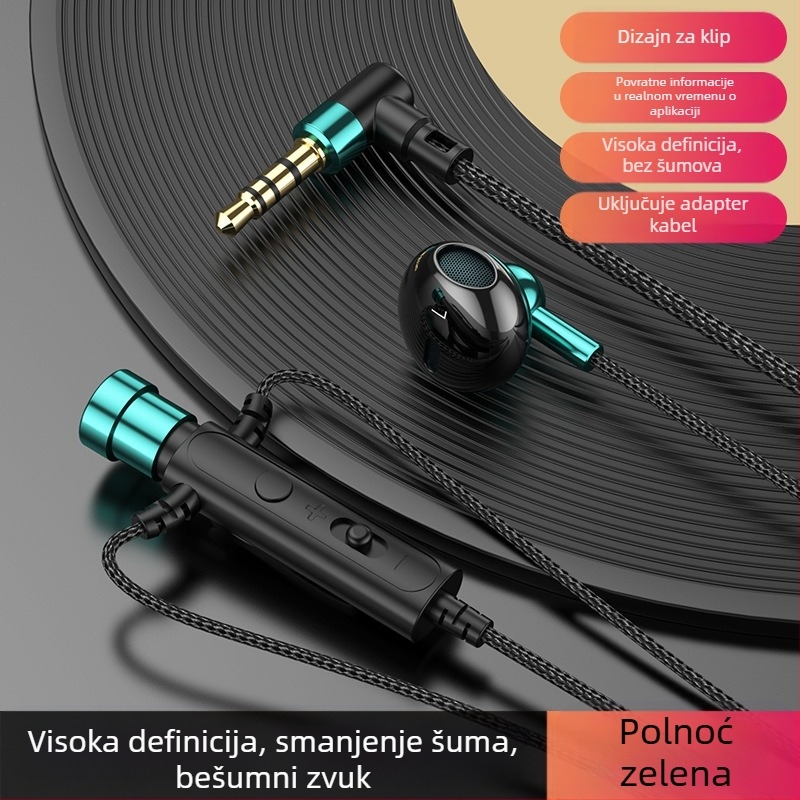 KCKZ C91 žičane Lavalier slušalice s Type-C/3.5 mm utorom, 14.2 mm driver, kabel 1.5 m, ugrađeni mikrofon, 20–20000 Hz