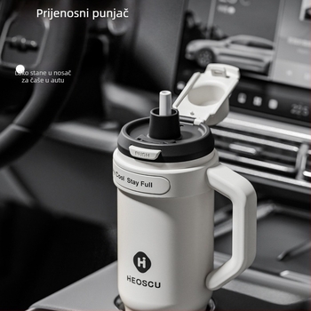 Univerzalna čaša za piće sa slamkom, čajem filtrom i dizajnom ledene šalice za odrasle