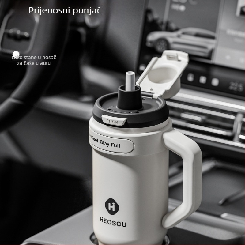 Univerzalna čaša za piće sa slamkom, čajem filtrom i dizajnom ledene šalice za odrasle