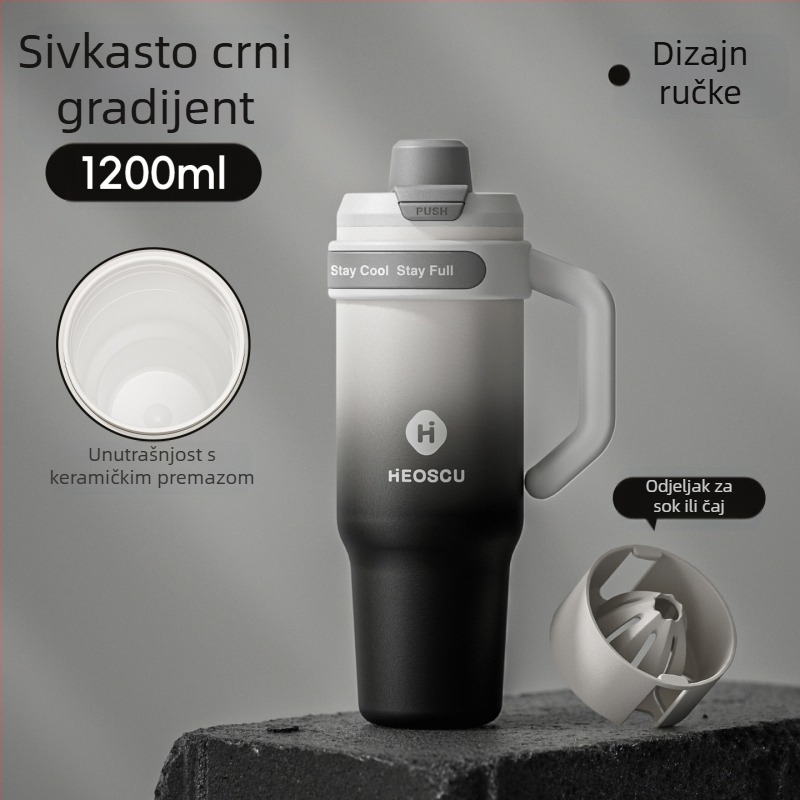 Univerzalna čaša za piće sa slamkom, čajem filtrom i dizajnom ledene šalice za odrasle