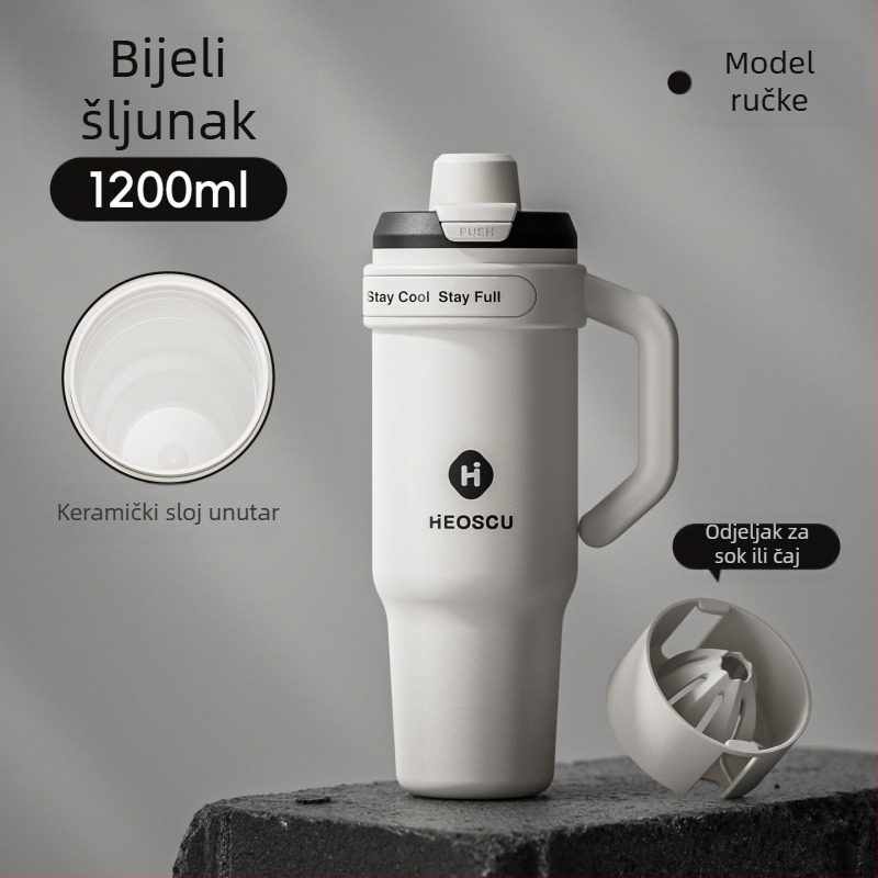 Univerzalna čaša za piće sa slamkom, čajem filtrom i dizajnom ledene šalice za odrasle