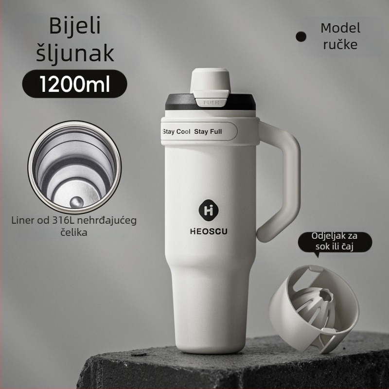 Univerzalna čaša za piće sa slamkom, čajem filtrom i dizajnom ledene šalice za odrasle